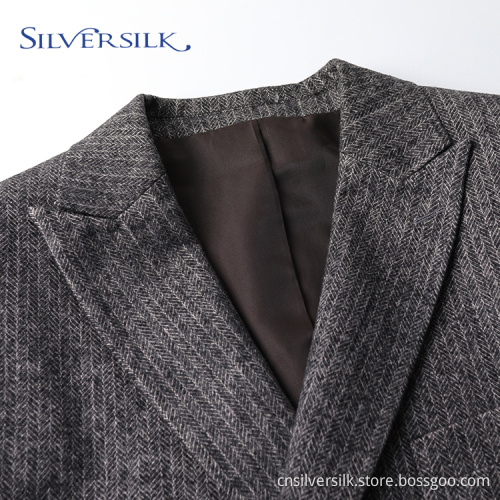 Double Breasted Mens Slim Fit Suits Worsted Jacket